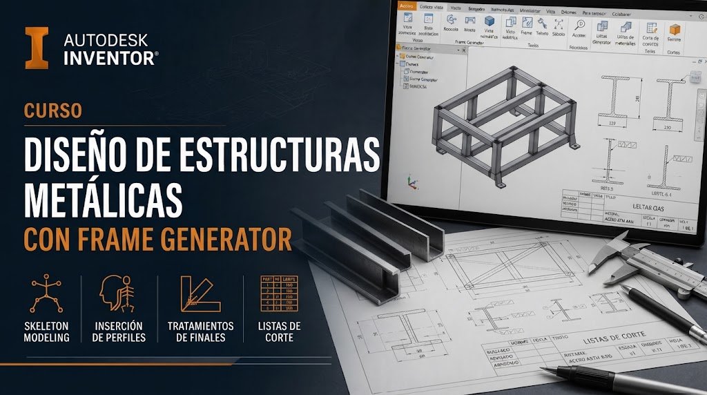 AFT-13 Diseño de Estructuras Metálicas con Frame Generator en Autodesk Inventor <br><strong>Miercoles, Octubre 28, 2026 | 5pm - 6pm</strong>